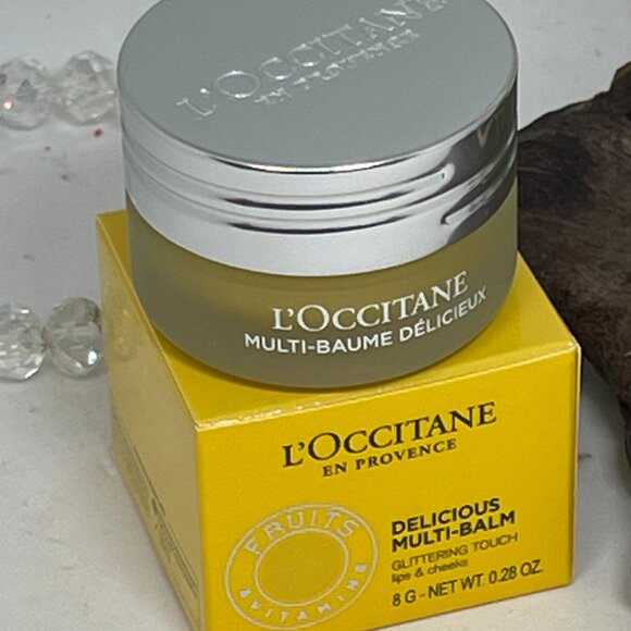 L'Occitane Delicious Multi Balm for Lips & Cheeks - 010 Brilliant Mandarin - NIB - Picture 2 of 6